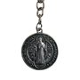 Chaveiro Mosquete Medalha São Bento Prata Velha 
