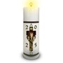 Círio Pascal 30 cm x 9 cm Branco Adesivo Jesus Ressuscitado Anjos Adoradores 2025