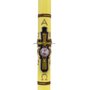 Círio Pascal 90 cm x 9 cm Amarelo Com Relevo Cordeiro Cruz Dourada 2024