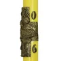 Círio Pascal Relevo Cordeiro Bronze 2026 - 90 X 9 cm Amarelo