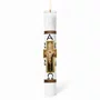 Círio Pascal Relevo Cristo Ressuscitado 2026 - 75 X 9 cm Branco