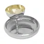 Conjunto Comunhão 2 espécies prateado e dourado interno