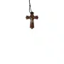 Cordão Crucifixo com Cristo Crucificado e cristo Ressuscitado Resinada 5,5 cm x 3 cm