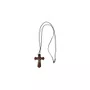 Cordão Crucifixo com Cristo Crucificado e cristo Ressuscitado Resinada 5,5 cm x 3 cm