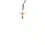 Cordão Crucifixo com Cristo Crucificado e cristo Ressuscitado Resinada 5,5 cm x 3 cm