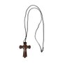 Cordão Crucifixo com Cristo Cruxificado e Cristo Ressucitado Resinada 7 x 5 cm