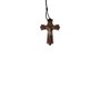 Cordão Crucifixo com Cristo Crucificado e cristo Ressuscitado Resinada 5,5 cm x 3 cm
