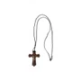 Cordão Crucifixo Dupla Face com Cristo Crucificado e Cristo Ressuscitado Resinado 6,5 x 4 cm
