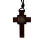 Cordão Crucifixo com Medalha de São Bento Ouro Velho - 7 cm 