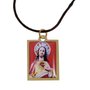 Cordão Medalha Sagrado Coração de Jesus e Nossa Senhora do Carmo