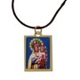 Cordão Medalha Sagrado Coração de Jesus e Nossa Senhora do Carmo