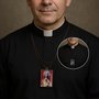 Cordão Medalha Sagrado Coração de Jesus e Nossa Senhora do Carmo