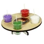 Coroa do Advento em MDF com Velas e Oração