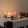 Coroa do Advento em MDF com Velas e Oração