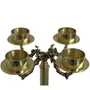 Coroa do Advento Ouro Velho com Pedestal 4 Velas 101 cm x 32 cm
