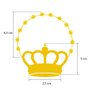 Coroa Dourada 4 Petalas 5 Pedras Resplendor - 7,5 cm x 7 cm