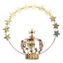 Coroa Dourada 6 Petalas 13 Pedras Resplendor 2.6cm X 11.5cm