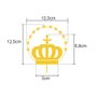 Coroa Dourada 6 Petalas 13 Pedras  Resplendor para Imagem de Nossa Senhora 3cm x 12,5cm