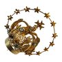 Coroa Dourada com Aureola 12 Estrelas - 13 cm