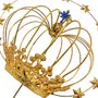 Coroa Dourada Resplendor 12 Estrelas 7cm x 19cm