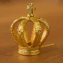 Coroa Dourada Zamak - 4,3 cm