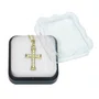 Corrente Banhada Dourada Cruz Strass