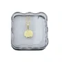Corrente Banhada Dourada Medalha Redonda de Nossa Senhora Aparecida