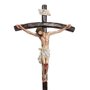 Crucifixo com Base Quadrada Degraus de Resina Nacional - 115 cm