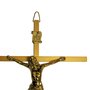 Crucifixo Cruz e Cristo Metal Dourado - 50 cm x 30 cm