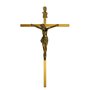 Crucifixo Cruz e Cristo Metal Dourado - 50 cm x 30 cm
