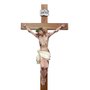 Crucifixo de Madeira e Cristo em Resina Nacional com Pedestal - 2,36 mt
