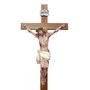 Crucifixo de Madeira e Cristo em Resina Nacional com Pedestal - 2,36 mt