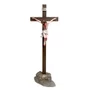 Crucifixo de Mesa de Madeira Cristo em Resina Nacional  - 32 cm