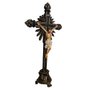 Crucifixo de Mesa Escuro de Resina Nacional - 58 cm