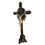 Crucifixo de Mesa Escuro de Resina Nacional - 58 cm