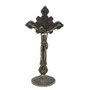 Crucifixo de Mesa Raio Metal - 15 Cm