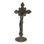Crucifixo de Mesa Raio Metal - 15 Cm