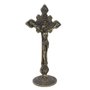 Crucifixo de Mesa Raio Metal - 15 Cm