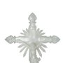 Crucifixo de Mesa Resina Creme Perolizada 58cm