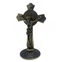 Crucifixo de Mesa Sao Bento Metal - 11 Cm
