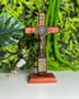 Crucifixo de Mesa São Bento Ouro Velho - 20 x 8 cm 