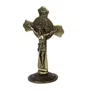 Crucifixo de Metal Mesa Ouro Velho - 11 cm