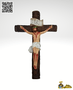 Crucifixo de Parede de Resina Nacional - 29 cm