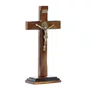 Crucifixo de Parede e Mesa em Madeira São Bento - 25 cm