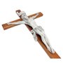 Crucifixo de Parede em Madeira e Cristo em Mármore - 80 cm