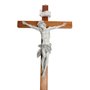 Crucifixo de Parede em Madeira e Cristo em Mármore - 80 cm