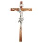 Crucifixo de Parede em Madeira e Cristo em Mármore - 80 cm