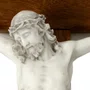 Crucifixo de Parede em Madeira e Cristo em Marmore - 53 Cm