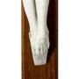 Crucifixo de Parede em Madeira e Cristo em Marmore - 53 Cm