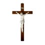 Crucifixo de Parede em Madeira e Cristo em Mármore - 53 cm